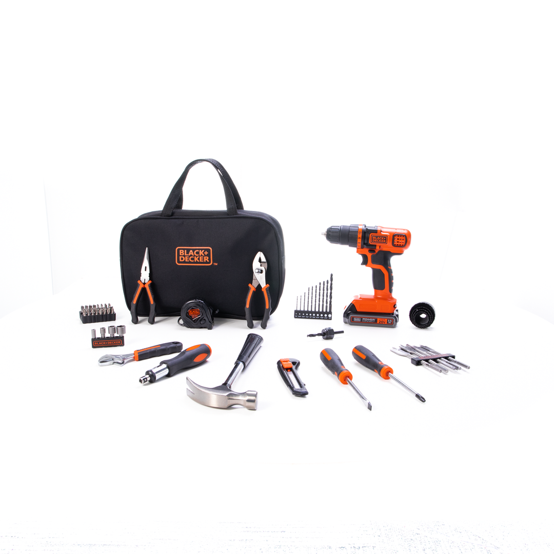 BLACK+DECKER 20V MAX Cordless Drill/Driver with 68-Piece Project Kit and Bag - view 5