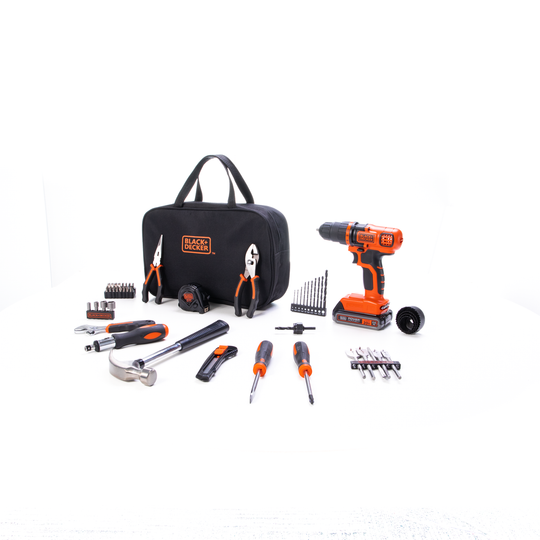 BLACK+DECKER 20V MAX Cordless Drill/Driver with 68-Piece Project Kit and Bag - view 6