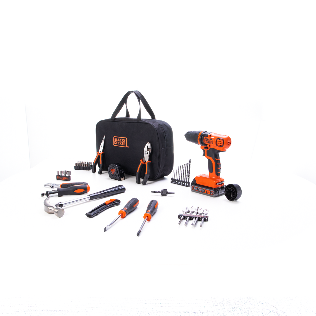BLACK+DECKER 20V MAX Cordless Drill/Driver with 68-Piece Project Kit and Bag - view 7