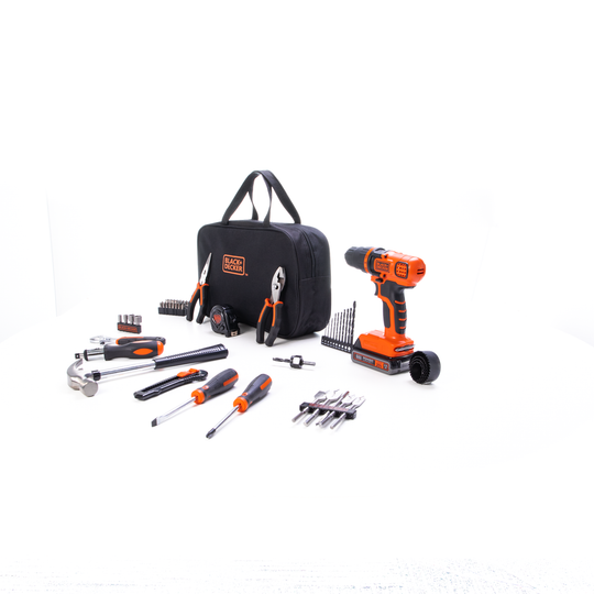BLACK+DECKER 20V MAX Cordless Drill/Driver with 68-Piece Project Kit and Bag - view 8