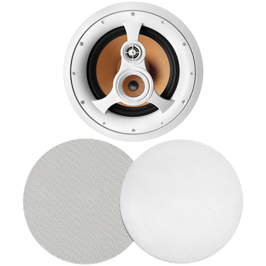 BIC America Acoustech 10-In. 3-Way In-Ceiling Speaker with Pivoting Titanium Tweeter, 250W