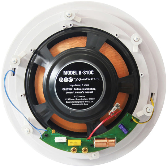BIC America Acoustech 10-In. 3-Way In-Ceiling Speaker with Pivoting Titanium Tweeter, 250W - view 3