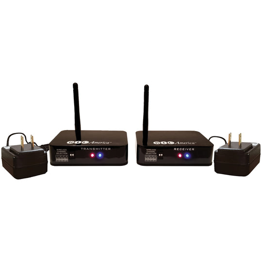 BIC America 4-Channel 2.4 GHz Wireless Audio Transmitter & Receiver Kit for Subwoofers & Speakers
