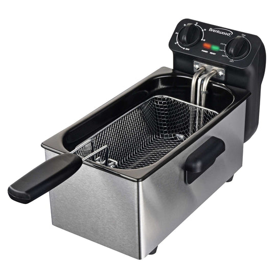 Brentwood 12-Cup 1,500W Stainless Steel Electric Deep Fryer with Timer - view 2