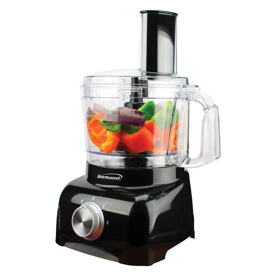 Brentwood 8-Cup Food Processor with Spiralizer & Julienne Discs, 2-Speed + Pulse, Black - view 6