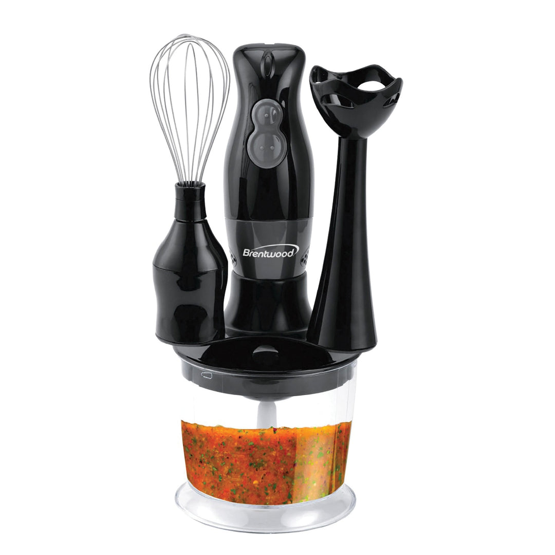Brentwood 2-Speed Immersion Hand Blender with Chopper Bowl & Balloon Whisk, Black - view 8