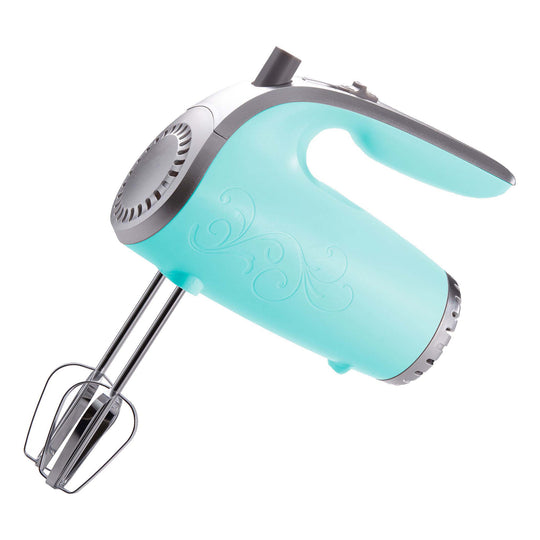 Brentwood Lightweight 5-Speed Electric Hand Mixer with Chrome Beaters, 150W, Blue