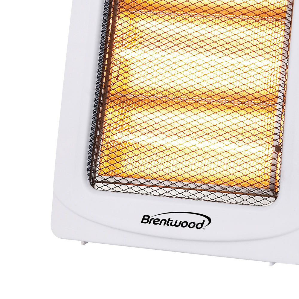 Brentwood 1,000W Portable Quartz Space Heater, White - view 2