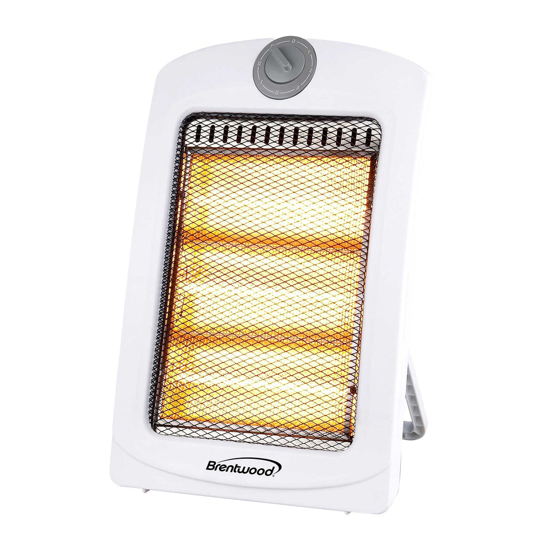 Brentwood 1,000W Portable Quartz Space Heater, White - view 5