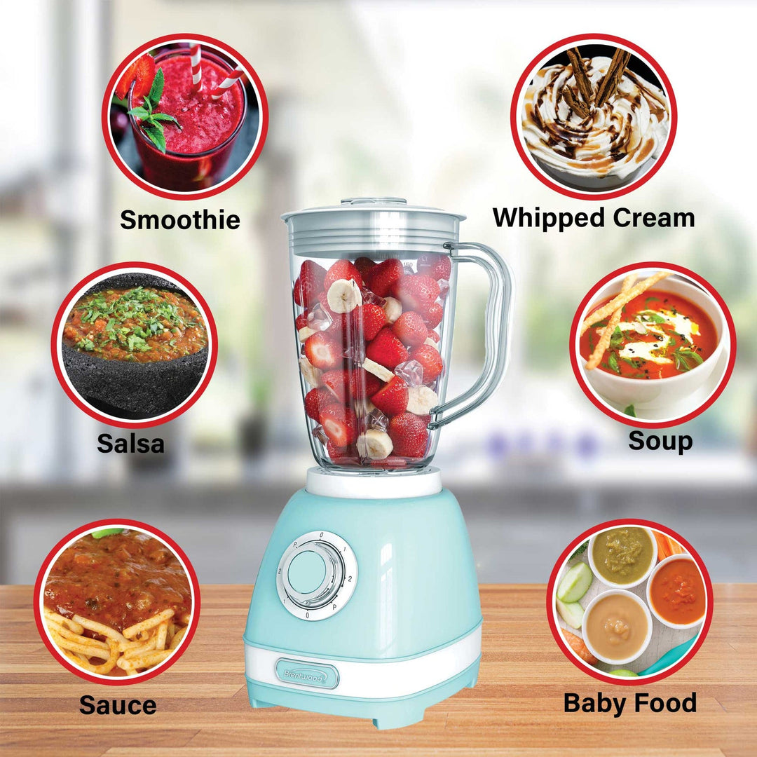 Brentwood 50 Oz. 2-Speed 550W Retro Blender, Blue - view 7