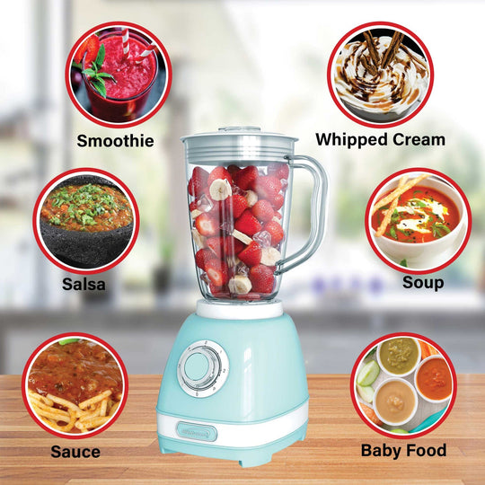 Brentwood 50 Oz. 2-Speed 550W Retro Blender, Blue - view 7