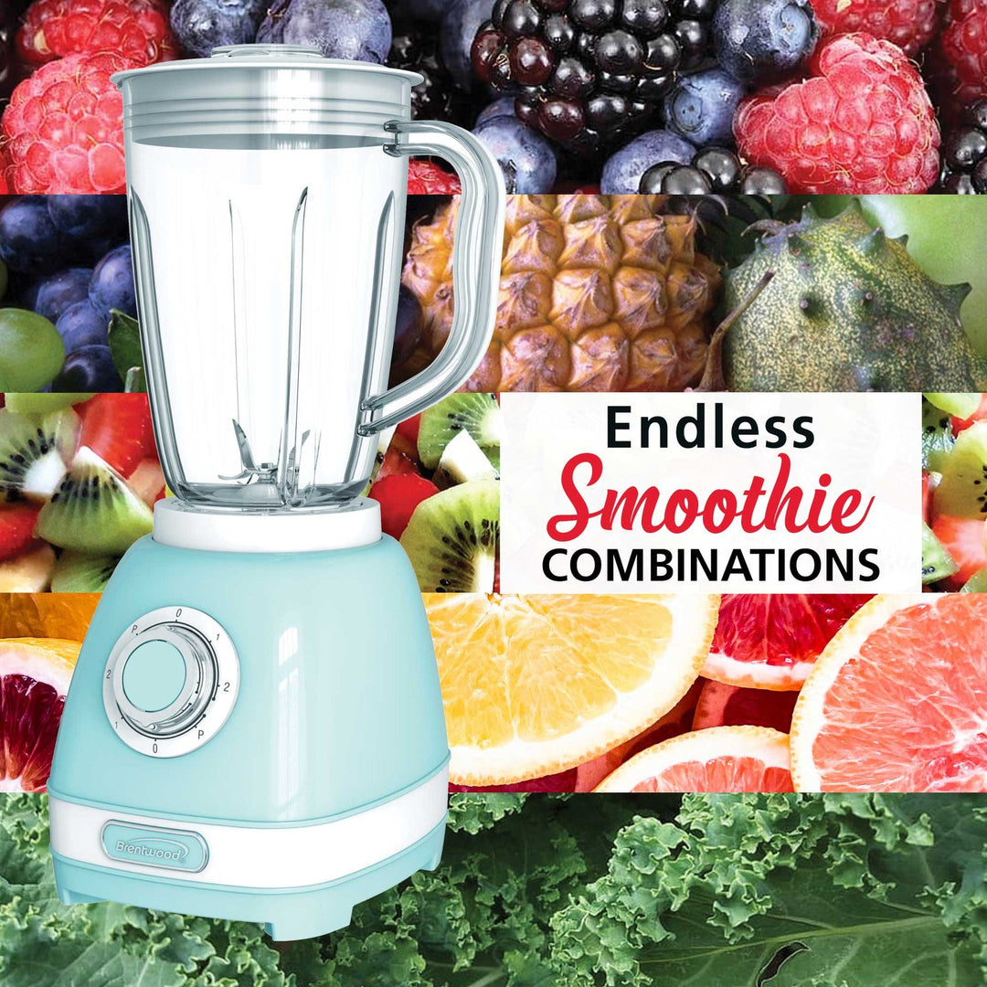 Brentwood 50 Oz. 2-Speed 550W Retro Blender, Blue - view 8