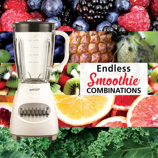 Brentwood 42 Oz. 12-Speed 350W Blender with Glass Jar - White - view 4