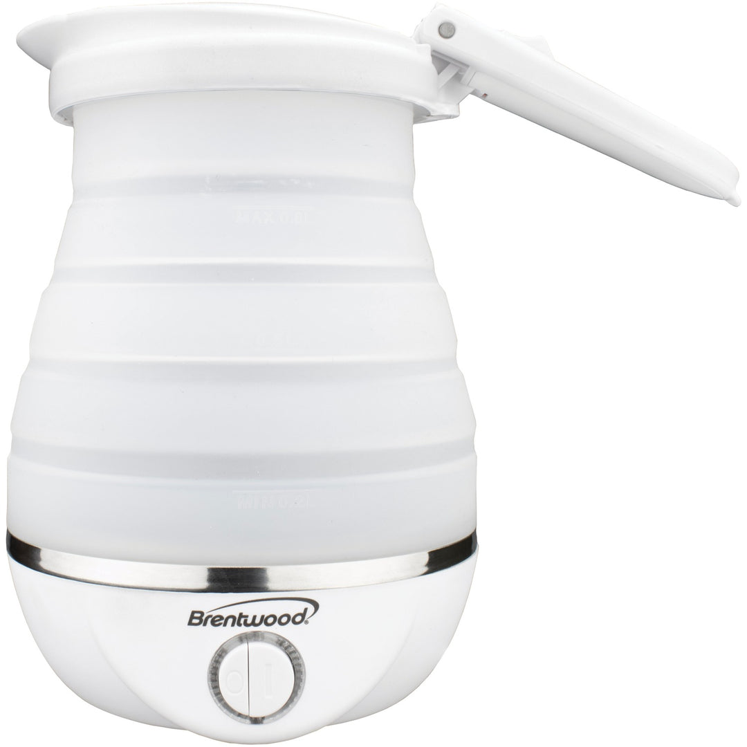 Brentwood Collapsible Dual-Voltage Travel Electric Kettle, 0.8 L, White