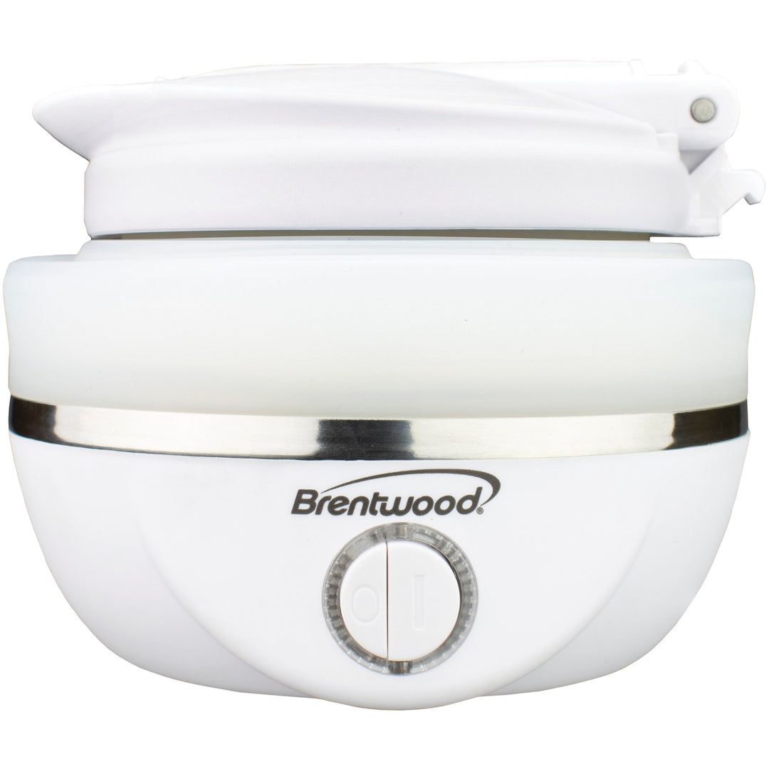 Brentwood Collapsible Dual-Voltage Travel Electric Kettle, 0.8 L, White - view 2