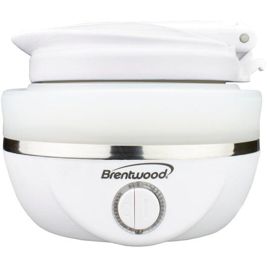 Brentwood Collapsible Dual-Voltage Travel Electric Kettle, 0.8 L, White - view 2