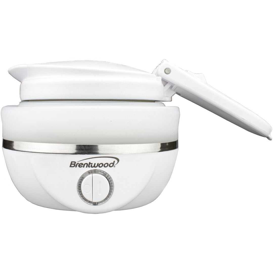 Brentwood Collapsible Dual-Voltage Travel Electric Kettle, 0.8 L, White - view 3