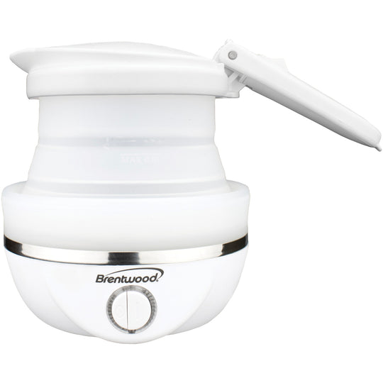 Brentwood Collapsible Dual-Voltage Travel Electric Kettle, 0.8 L, White - view 4