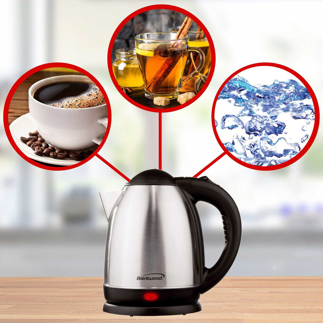 Brentwood 1.58 Qt. Stainless Steel Cordless Electric Kettle - view 7