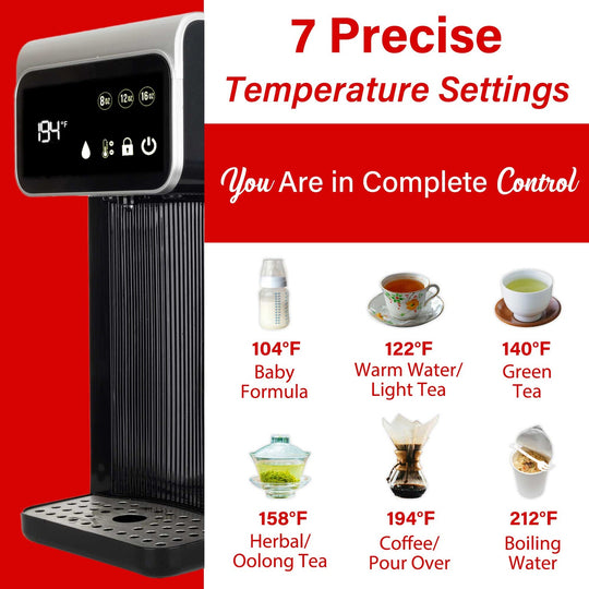 Brentwood 2.7 Qt. 1,800W Digital Instant Hot Water Dispenser, Black - view 5