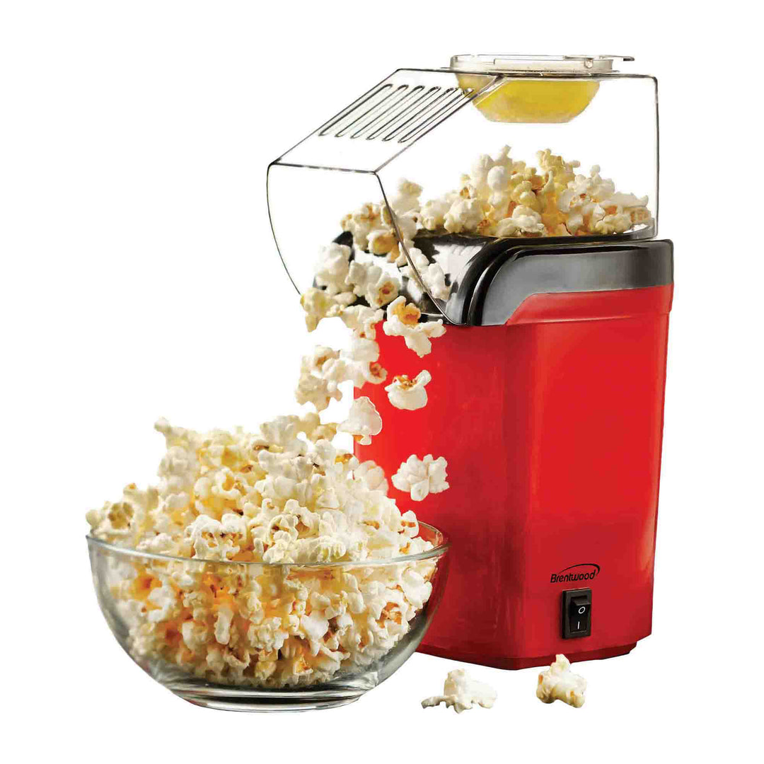 Brentwood 8-Cup 1,200W Hot Air Popcorn Maker, Red