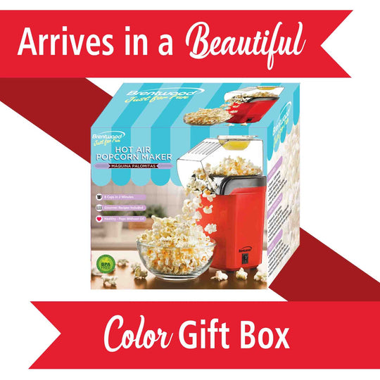 Brentwood 8-Cup 1,200W Hot Air Popcorn Maker, Red - view 7