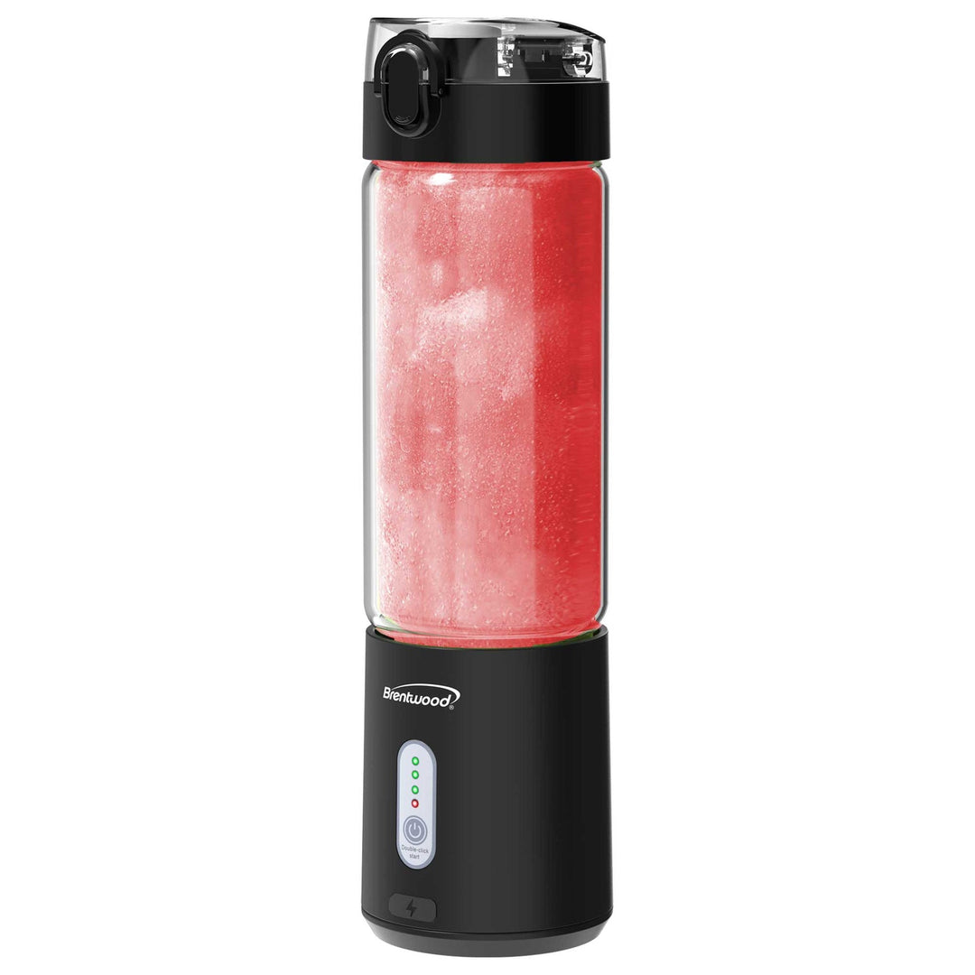 Brentwood 17 Oz. Portable USB Rechargeable Glass Blender - Black - view 2