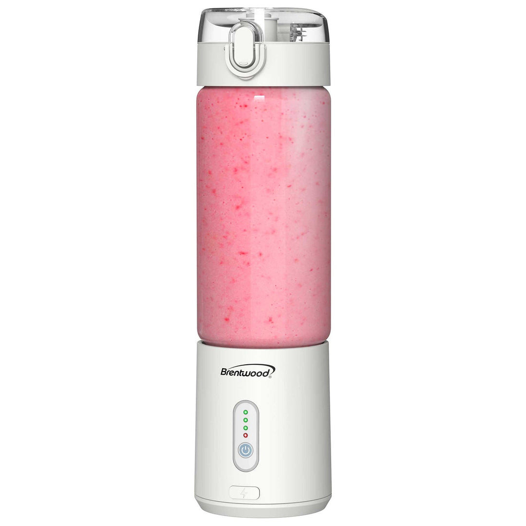 Brentwood 17 Oz. Portable USB Rechargeable Glass Blender - White - view 2