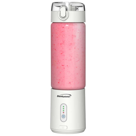 Brentwood 17 Oz. Portable USB Rechargeable Glass Blender - White - view 2