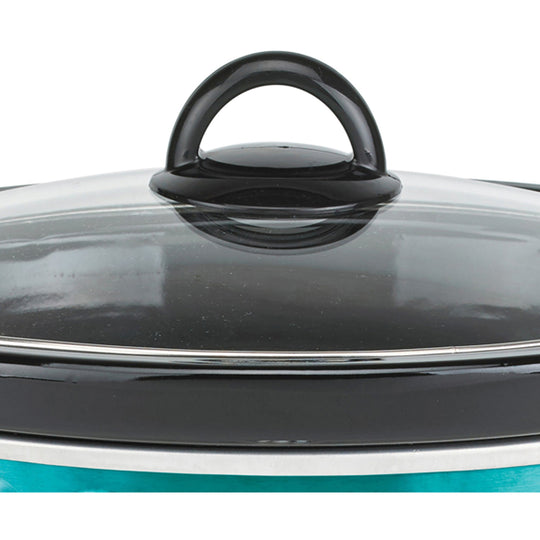 Brentwood 4.5-Qt. Scallop-Pattern Slow Cooker with Ceramic Pot, Blue - view 7