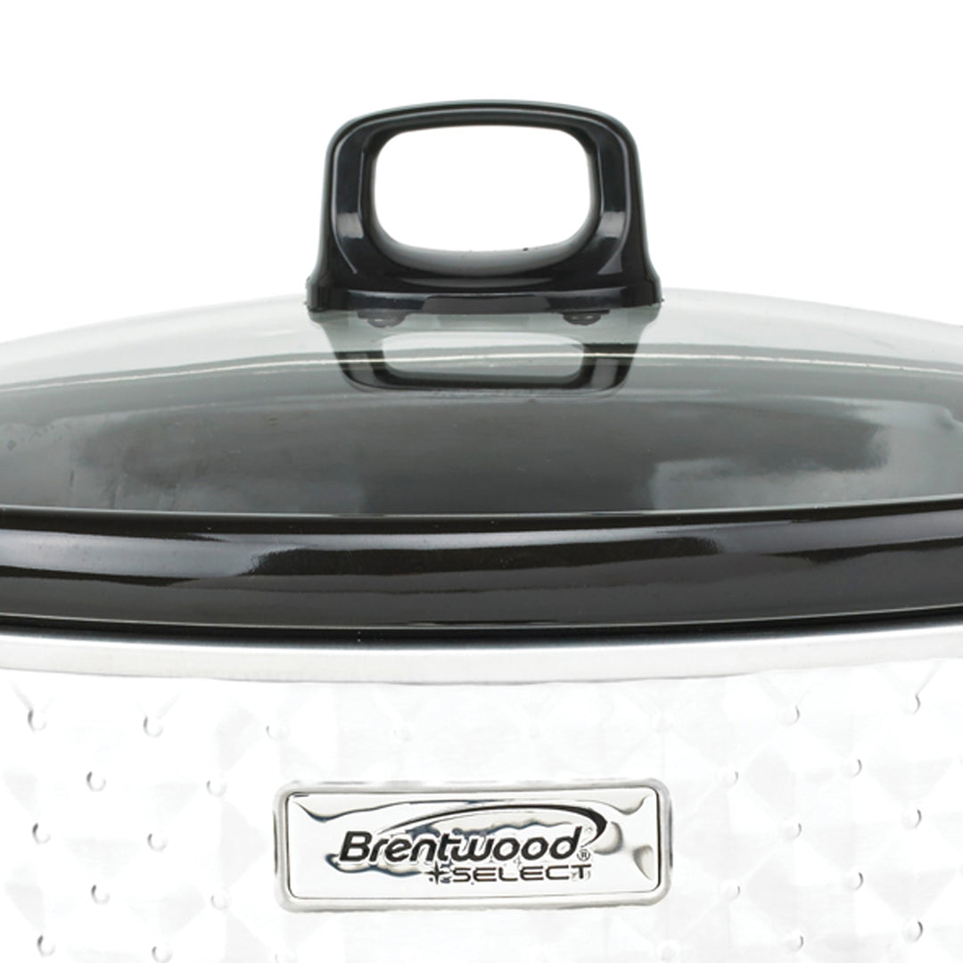 Brentwood Select 7-Qt. Slow Cooker with Removable Ceramic Pot, Pearl White - view 3