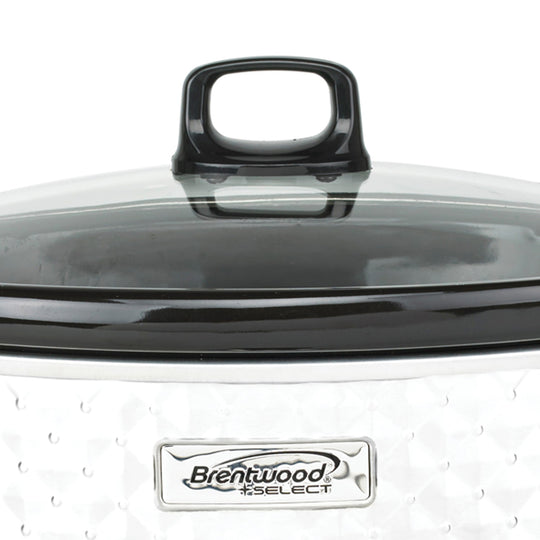 Brentwood Select 7-Qt. Slow Cooker with Removable Ceramic Pot, Pearl White - view 3