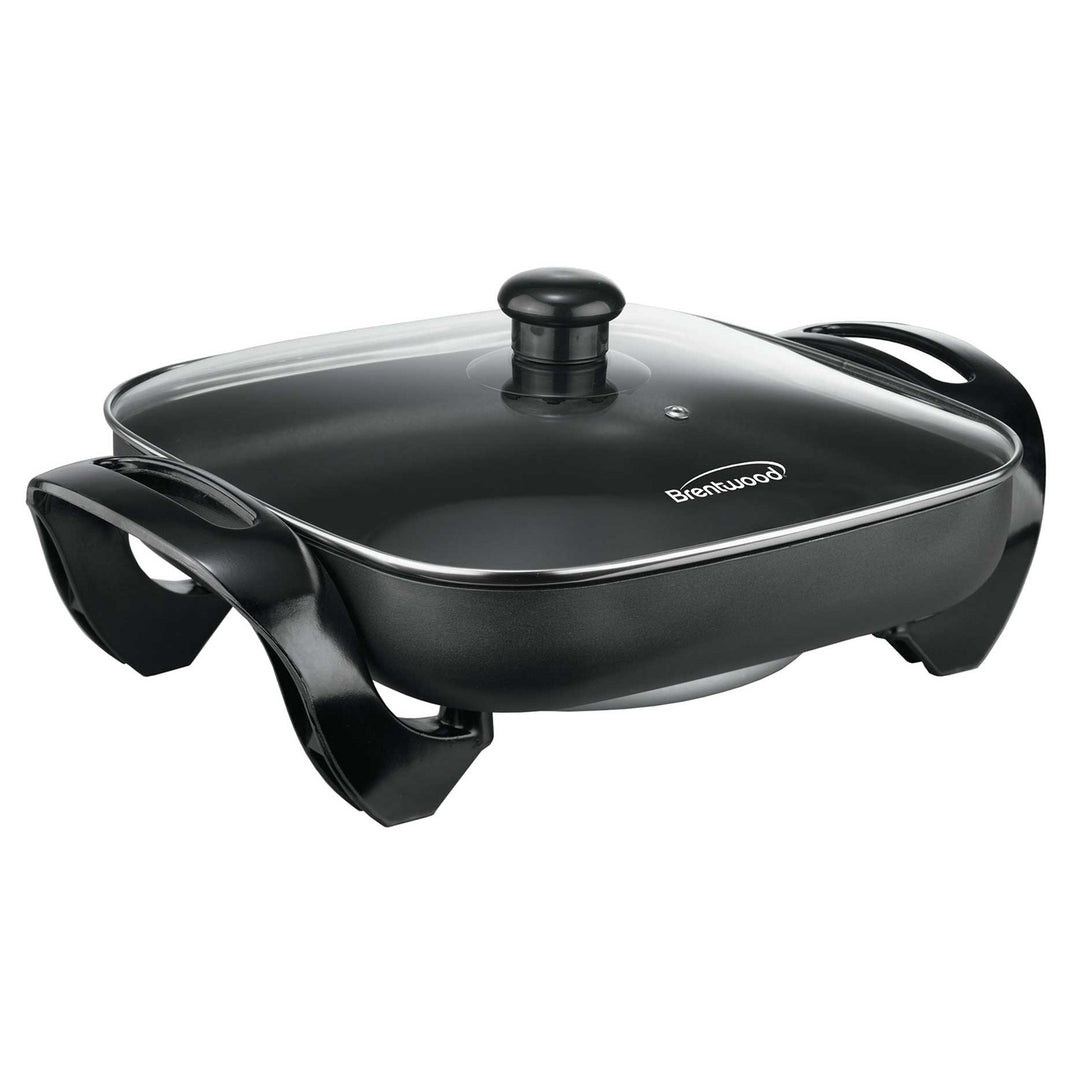 Brentwood 12 In. 1,300W Nonstick Electric Skillet with Glass Lid