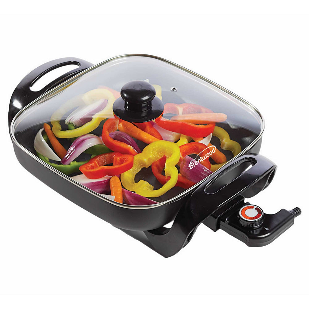 Brentwood 12 In. 1,300W Nonstick Electric Skillet with Glass Lid - view 2