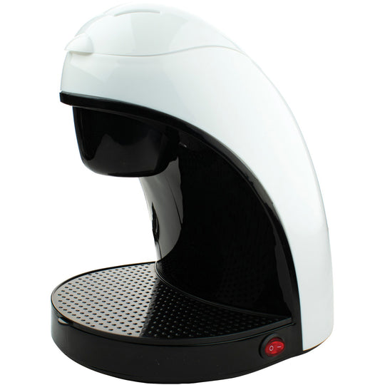 Brentwood 450W Single-Serve Coffee Maker with 10 Oz. Ceramic Mug, White