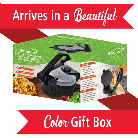 Brentwood 8 In. 1,200W Nonstick Electric Tortilla Maker - view 7