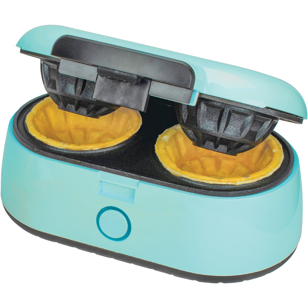 Brentwood Just For Fun Waffle Bowl Maker, Makes 2 Bowls, Nonstick, Blue - view 8