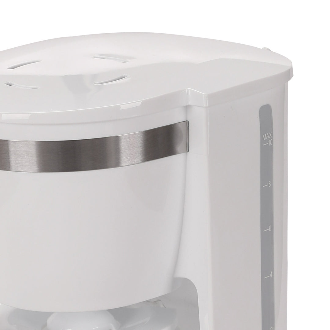 Brentwood 10-Cup Programmable Digital Coffee Maker with Pause & Serve, White - view 5