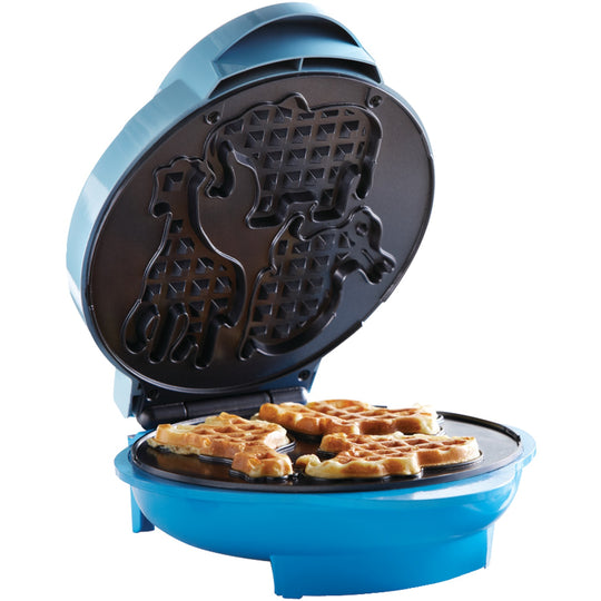 Brentwood Mini Animal Shape Waffle Maker, Nonstick, 750W, Blue