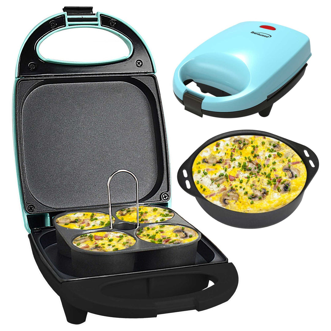 Brentwood 530W Mini Sous Vide-Style Egg Bite Maker, Blue - view 2