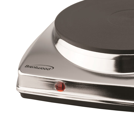 Brentwood 1000W Single Burner Electric Hot Plate, Adjustable Heat - view 5