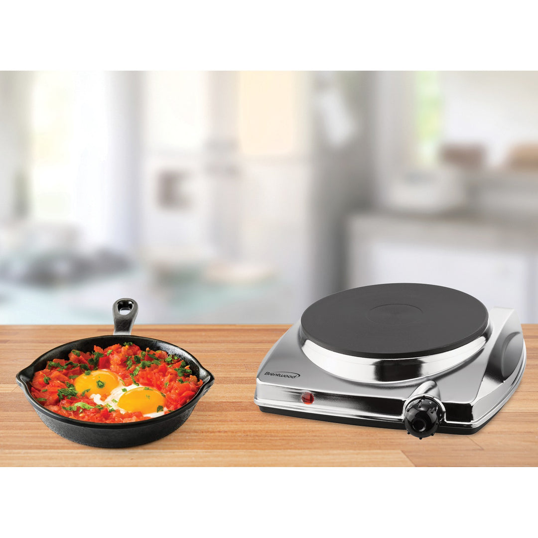Brentwood 1000W Single Burner Electric Hot Plate, Adjustable Heat - view 8