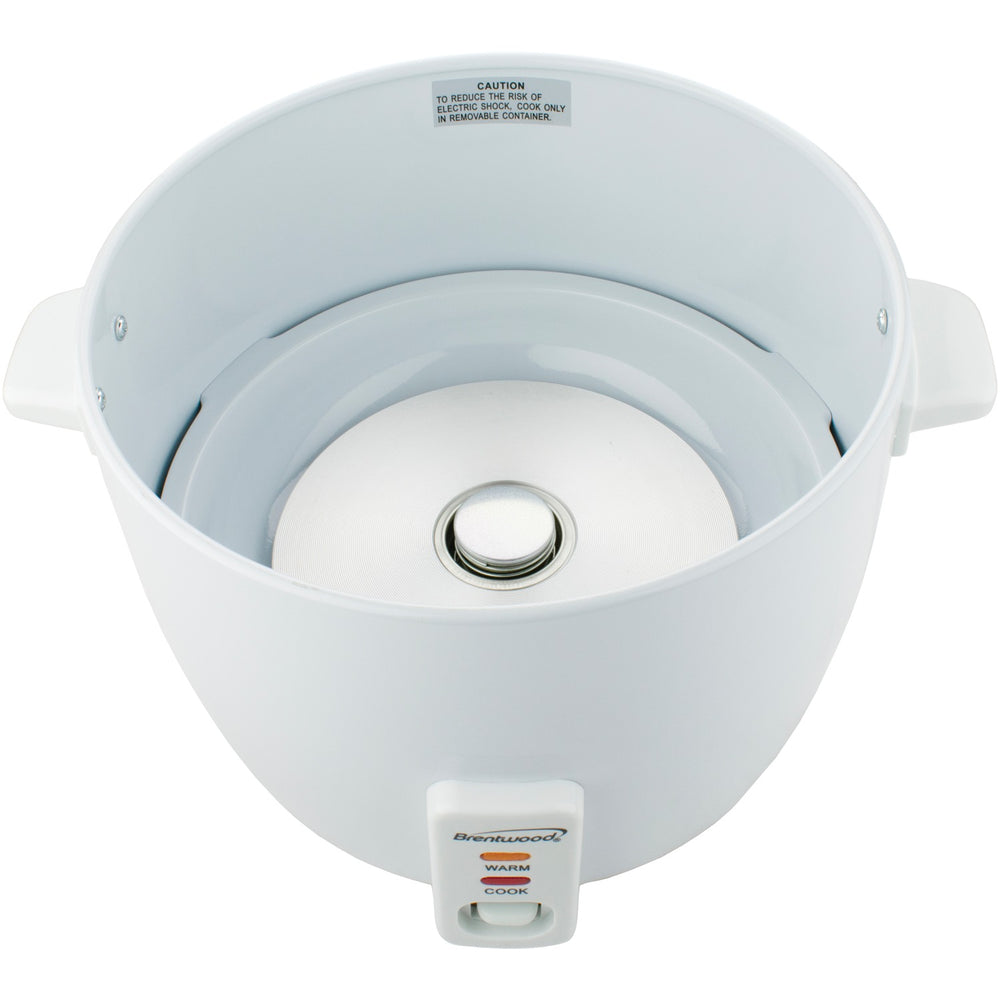 Brentwood 20-Cup (Uncooked) Electric Rice Cooker & Food Steamer with Auto Warm, White - view 2