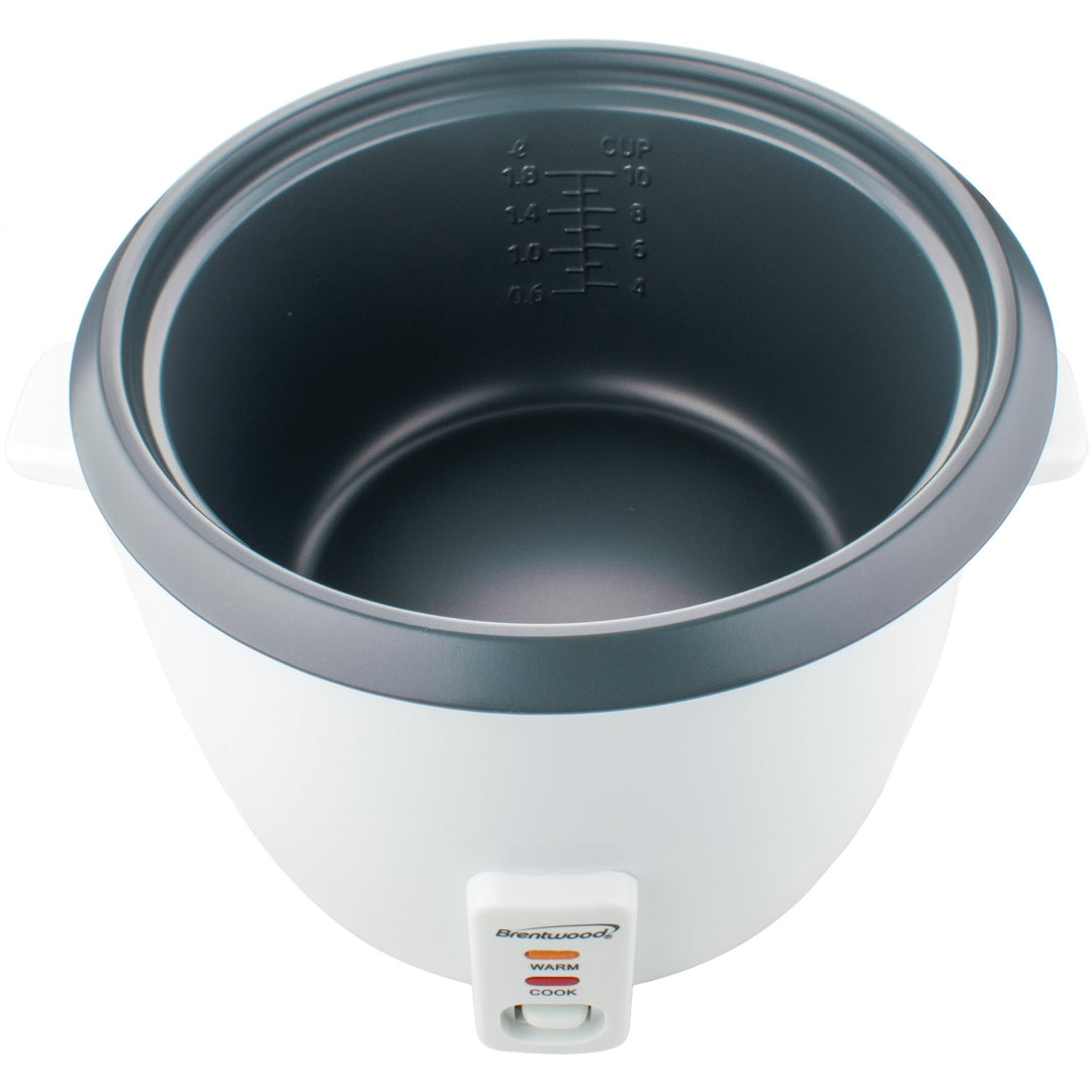 Brentwood 20-Cup (Uncooked) Electric Rice Cooker & Food Steamer with Auto Warm, White - view 3