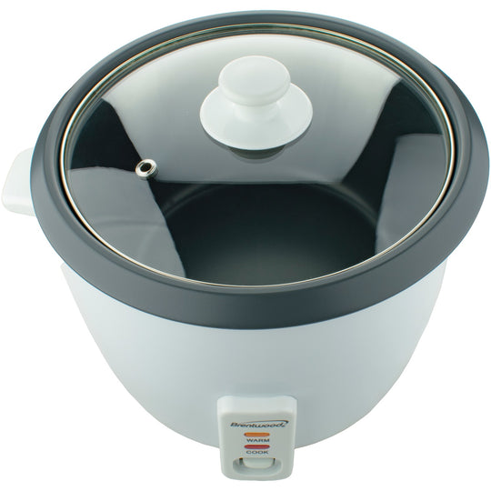 Brentwood 20-Cup (Uncooked) Electric Rice Cooker & Food Steamer with Auto Warm, White - view 4