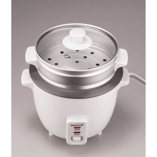 Brentwood 20-Cup (Uncooked) Electric Rice Cooker & Food Steamer with Auto Warm, White - view 7