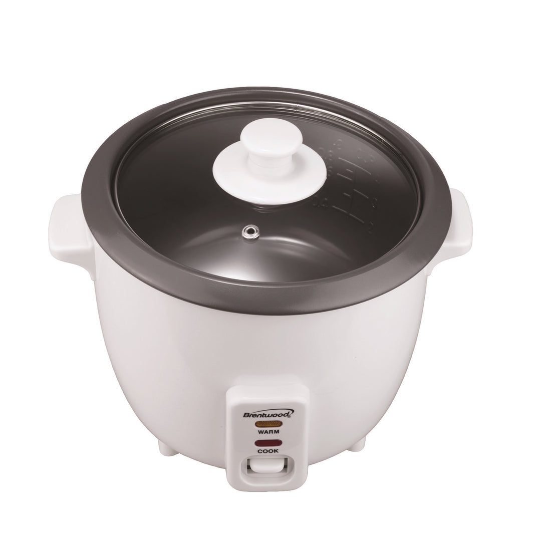 Brentwood 20-Cup (Uncooked) Electric Rice Cooker & Food Steamer with Auto Warm, White - view 8
