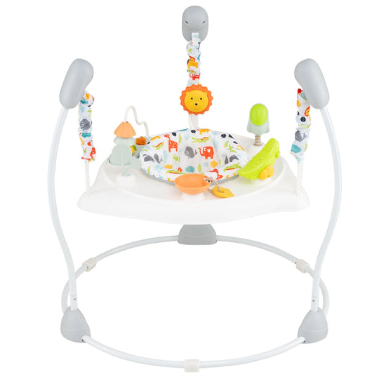 Baby Jump and Play Activity Center with Rotatable Seat and Interactive Toys