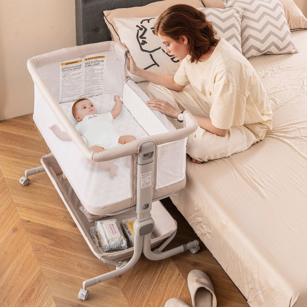 Bedside Sleeper Bassinet with 6-Level Adjustable Height