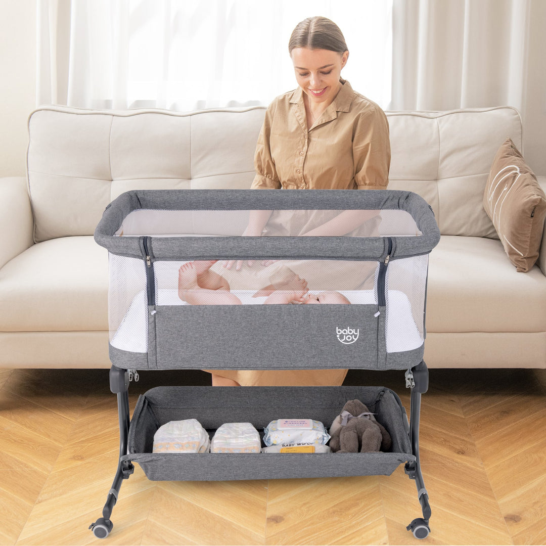 Bedside Sleeper Bassinet with 6-Level Adjustable Height
